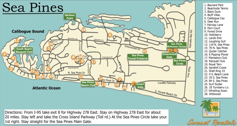 Sea Pines Bicycle Trail Map Sea Pines Bicycle Trail Map